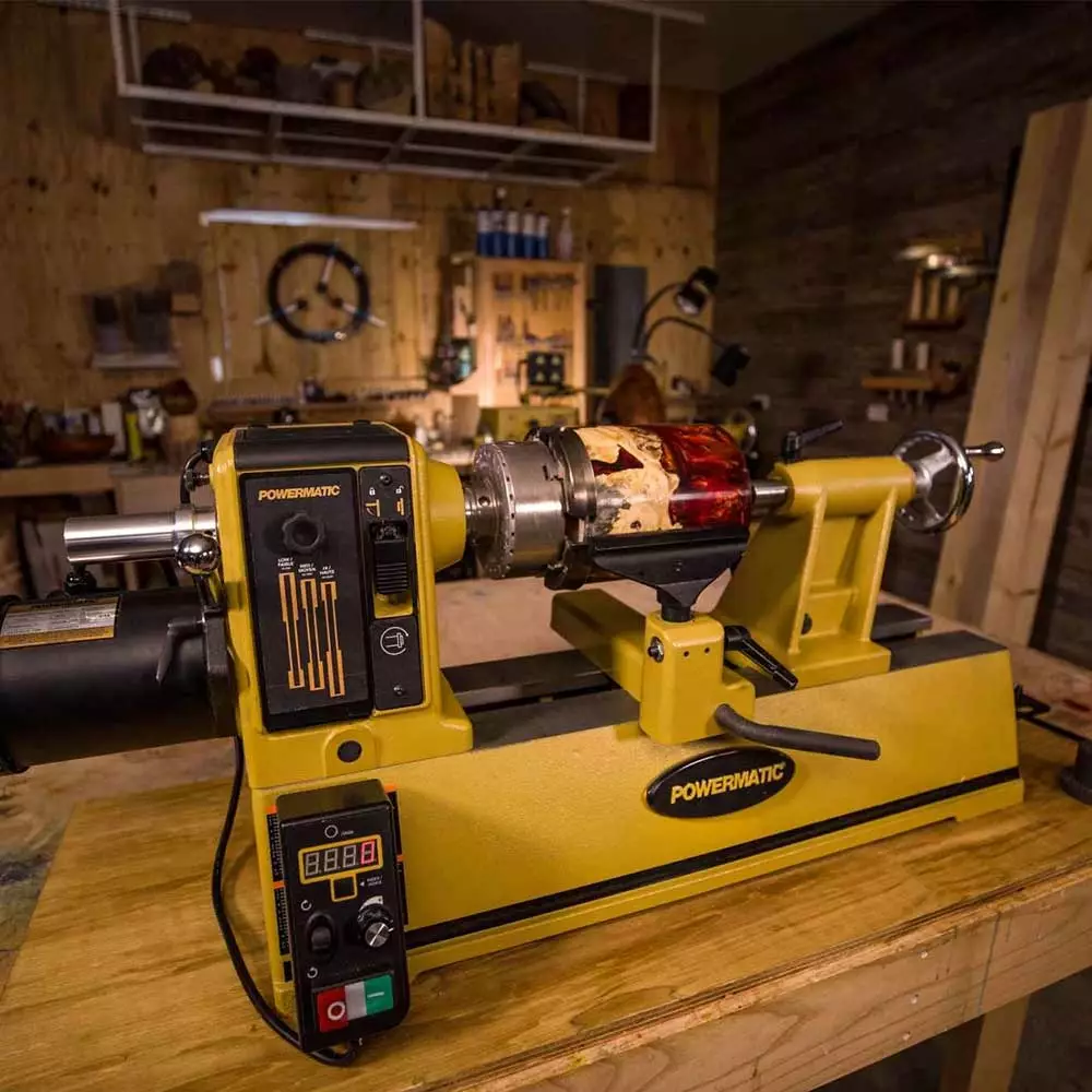 Powermatic 1792014 2014 115V/230V 1 HP Durable Cast Iron Bench Top Lathe Tools & Equipment 4 Powermatic 1792014 2014 115V/230V 1 HP Durable Cast Iron Bench Top Lathe Tools & Equipment