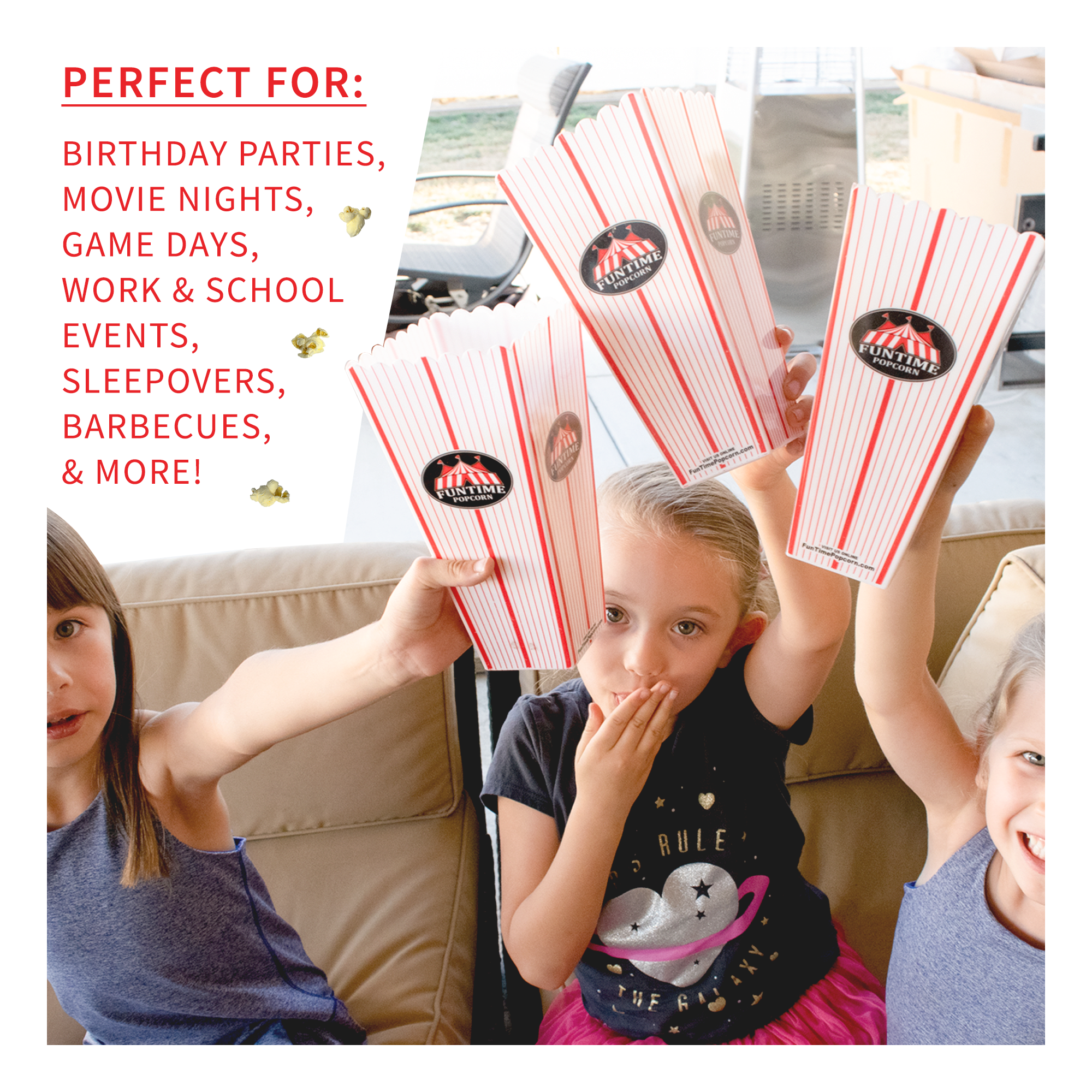 FunTime FT2512 2.5-Ounce 3-in-1 Popcorn Portion Movie Pouch Kit - 12pk 5 FunTime FT2512 2.5-Ounce 3-in-1 Popcorn Portion Movie Pouch Kit - 12pk