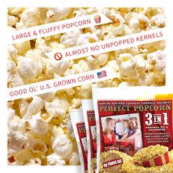 Home Goods FunTime FT412 4-Ounce 3-in-1 Popcorn Portion Movie Pouch Kit - 12pk