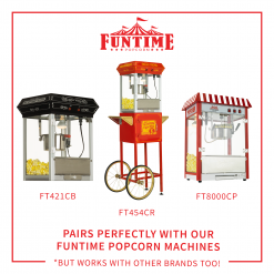 Home Goods FunTime FT412 4-Ounce 3-in-1 Popcorn Portion Movie Pouch Kit - 12pk