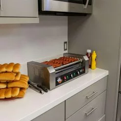 FunTime Roller Dog RDB18SS Commercial 18 Hot Dog 7 Roller Grill Cooker Machine Home Goods