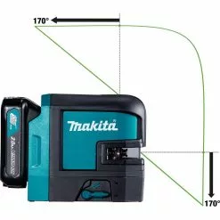 Makita SK106GDNAX 12 Volt CXT Cordless Self-Leveling 4 Point Green Laser Kit Tools & Equipment