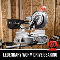 SKILSAW SPT88-02 12” Corded Worm Drive Dual Bevel Sliding Miter Saw Tools & Equipment