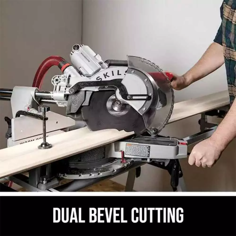 SKILSAW SPT88-02 12” Corded Worm Drive Dual Bevel Sliding Miter Saw Tools & Equipment 9 SKILSAW SPT88-02 12” Corded Worm Drive Dual Bevel Sliding Miter Saw Tools & Equipment