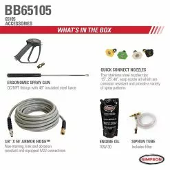 SIMPSON BB65105 4,000-Psi 4.0-Gpm Pressure Washer Big Brute By VANGUARD - 65105 14 SIMPSON BB65105 4,000-Psi 4.0-Gpm Pressure Washer Big Brute By VANGUARD - 65105