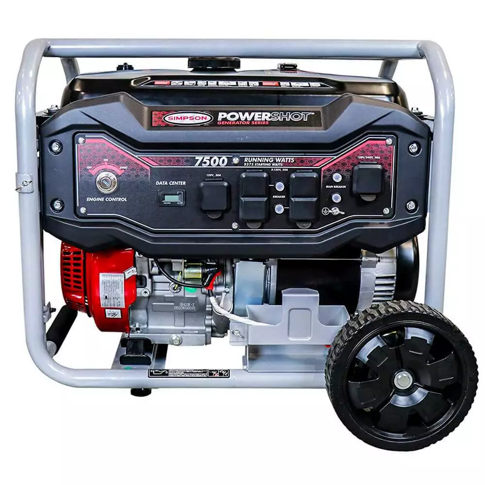 Simpson SPG7593E 120-Volt 7,500-Watt OHV Gas Powered Portable Generator - 70007 Generators By Usage 4 Simpson SPG7593E 120-Volt 7,500-Watt OHV Gas Powered Portable Generator - 70007 Generators By Usage
