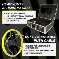 Video Snake SWJ-3188DT 65' Pipe Inspection Color LED Camera W/ Transmitter 16 Video Snake SWJ-3188DT 65' Pipe Inspection Color LED Camera W/ Transmitter