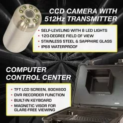 Tools & Equipment Video Snake 3388T 196' Self Leveling Pipe Inspection Camera W/ Transmitter