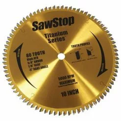 Saw Stop SawStop BTS-P-80HATB 80 Teeth Titanium Series Premium Woodworking Blade Power Tools