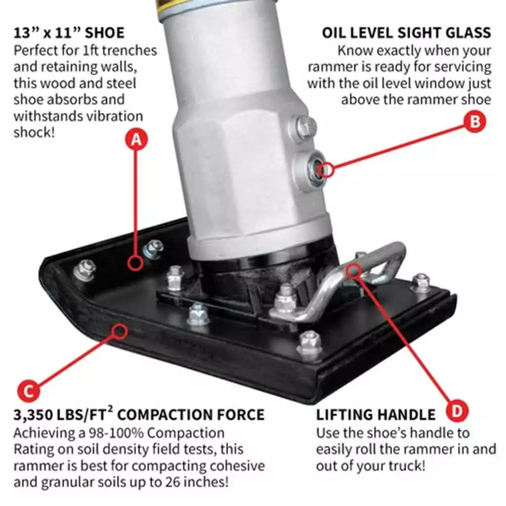 Tomahawk Power JX60H 3 HP Vibratory Rammer Tamper With Honda GX100 Engine 3350 Lbs/ft 7 Tomahawk Power JX60H 3 HP Vibratory Rammer Tamper With Honda GX100 Engine 3350 Lbs/ft