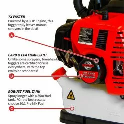 Tomahawk Power TMD14 2 HP 3.7 Gallon Turbo Boosted Pest Control Backpack Sprayer Outdoor Sprayers