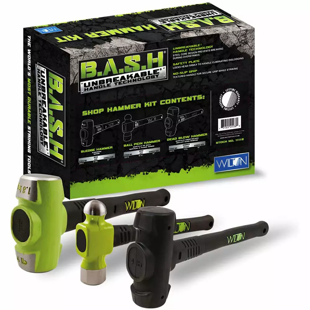 Wilton 11112 Shop Hammer Unbreakable B.A.S.H Kit W/ 20412, 33214, 55416 Tools & Equipment 3 Wilton 11112 Shop Hammer Unbreakable B.A.S.H Kit W/ 20412, 33214, 55416 Tools & Equipment