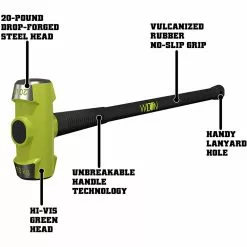 Tools & Equipment Wilton 22036 20 Lbs Head 36" BASH Sledge Hammer W/ Unbreakable Handle