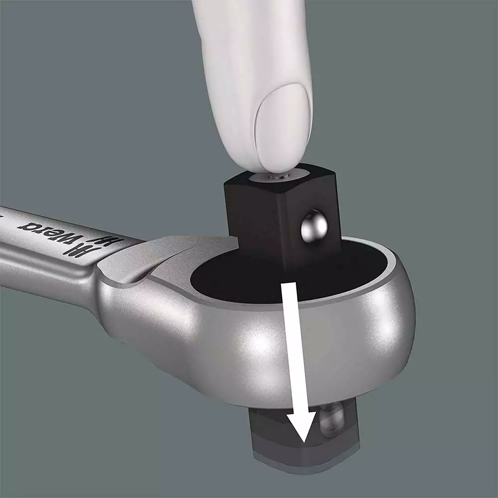 Wera 05004050001 8100 SB Zyklop 3/8" Metal Push Square Ratchet Set - 29 PC 7 Wera 05004050001 8100 SB Zyklop 3/8" Metal Push Square Ratchet Set - 29 PC