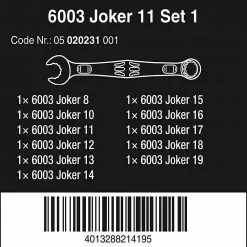 Wera 05020231001 6003 Joker Set Combination Wrench Set - 11 PC Tools & Equipment