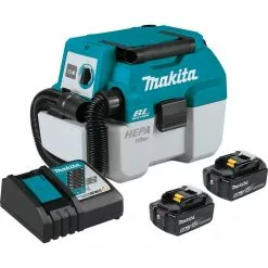 Tools & Equipment Makita XCV11T 18 Volt 5.0Ah X2 LXT 2 Gallon HEPA Wet/Dry Dust Vacuum Kit