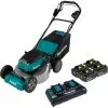 Makita XML06PT1 18V X2 36V LXT 18" Self Propelled Lawn Mower W/ 4 Batteries
