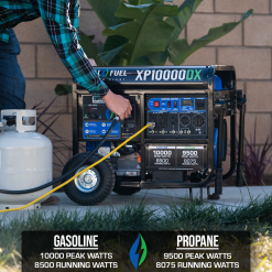 Dual Fuel Generators DuroMax XP10000DX 10,000 Watt Dual Fuel Gas Propane Portable Generator W/ CO Alert 16 Dual Fuel Generators DuroMax XP10000DX 10,000 Watt Dual Fuel Gas Propane Portable Generator W/ CO Alert