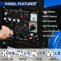 DuroMax XP10000EH 10,000 Watt Portable Dual Fuel Gas Propane Generator