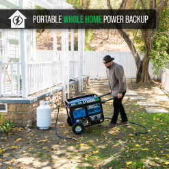 Dual Fuel Generators DuroMax XP10000HX 10,000 Watt Portable Dual Fuel Gas Propane CO Alert Generator
