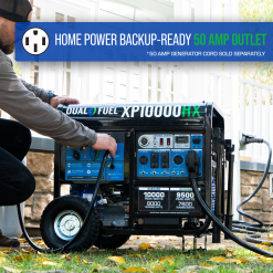Dual Fuel Generators DuroMax XP10000HX 10,000 Watt Portable Dual Fuel Gas Propane CO Alert Generator