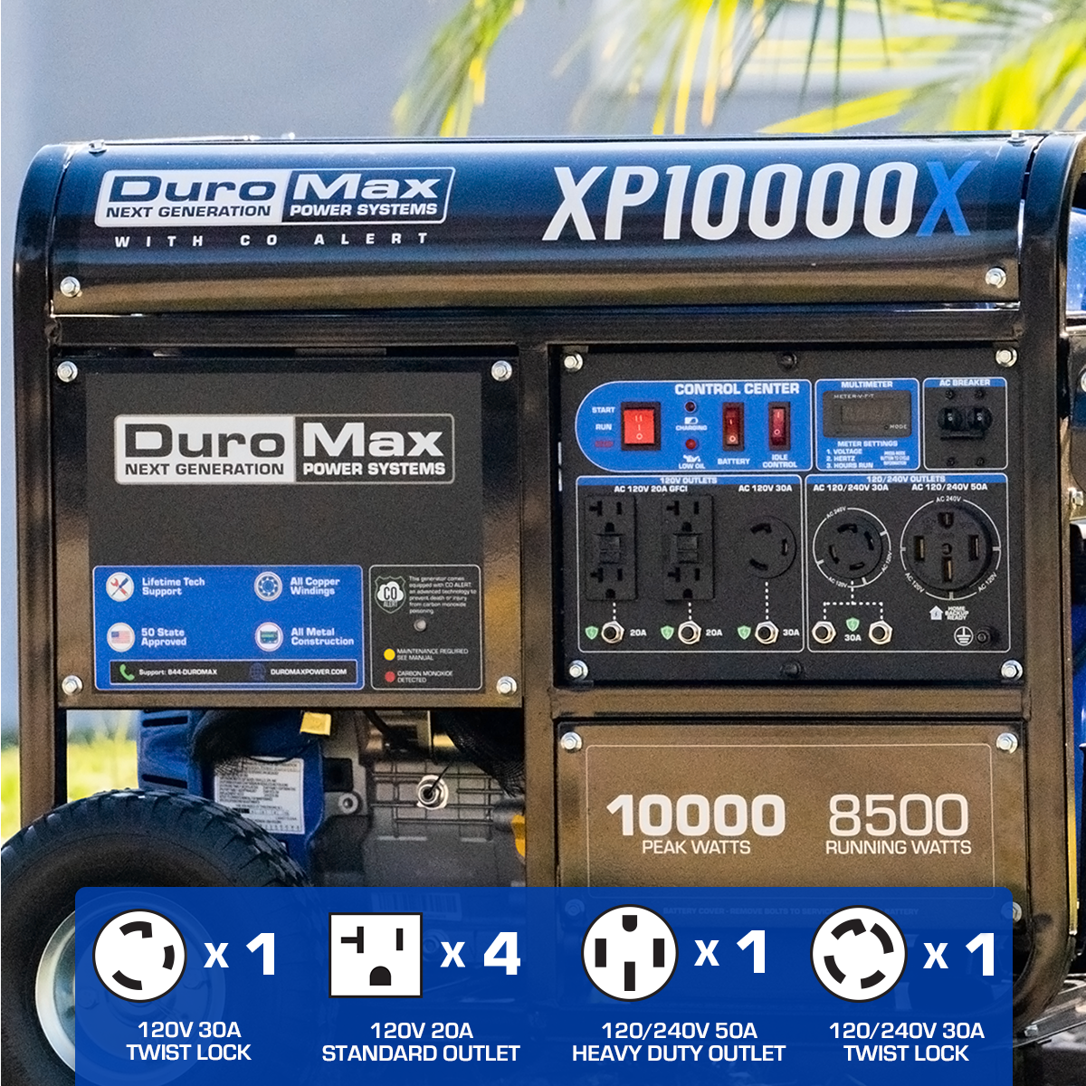 DuroMax XP10000X 10,000 Watt Gasoline Portable Generator W/ CO Alert Gasoline Generators 9 DuroMax XP10000X 10,000 Watt Gasoline Portable Generator W/ CO Alert Gasoline Generators
