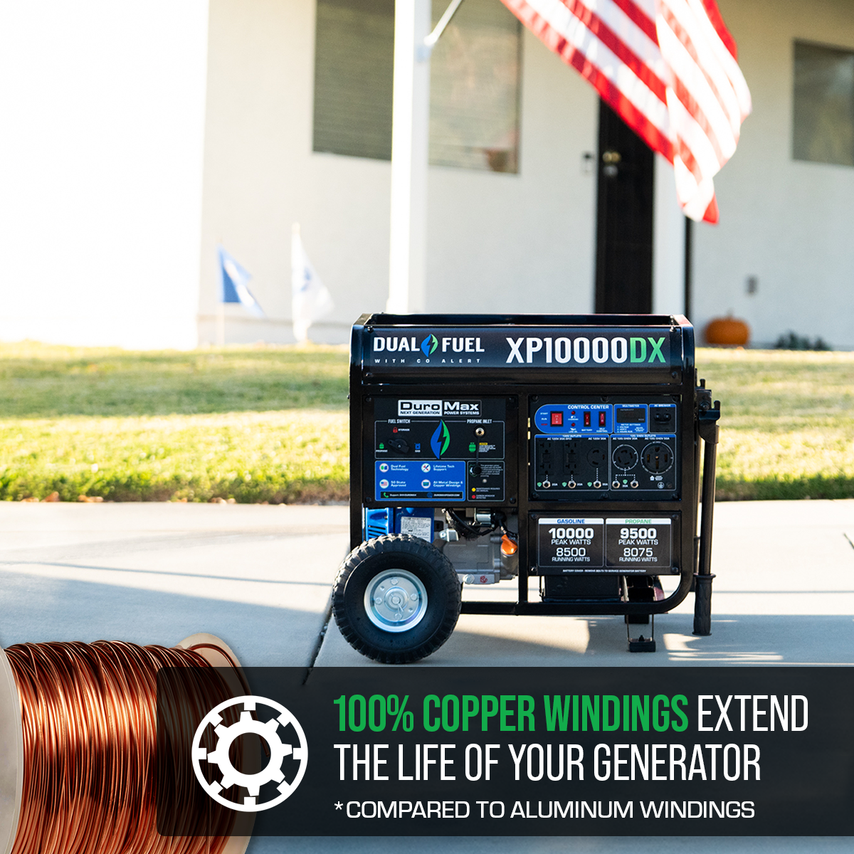 DuroMax XP10000X 10,000 Watt Gasoline Portable Generator W/ CO Alert Gasoline Generators 10 DuroMax XP10000X 10,000 Watt Gasoline Portable Generator W/ CO Alert Gasoline Generators