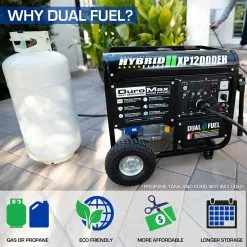 DuroMax XP12000EH 12,000 Watt Portable Dual Fuel Gas Propane Generator Dual Fuel Generators