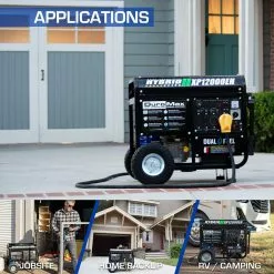 DuroMax XP12000EH 12,000 Watt Portable Dual Fuel Gas Propane Generator Dual Fuel Generators