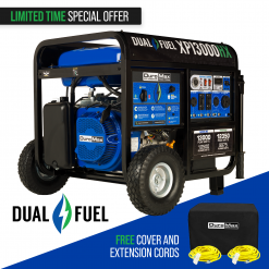 DuroMax XP13000HX 13,000 Watt Portable Dual Fuel Gas Propane CO Alert Generator Gasoline Generators