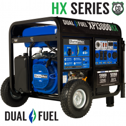 DuroMax XP13000HX 13,000 Watt Portable Dual Fuel Gas Propane CO Alert Generator Gasoline Generators