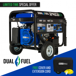 DuroMax XP4850HX 4,850 Watt Portable Dual Fuel Gas Propane CO Alert Generator Gasoline Generators