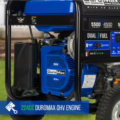 DuroMax XP5500DX 5,500 Watt Dual Fuel Gas Propane Portable Generator W/ CO Alert