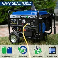 DuroMax XP5500EH 5,500 Watt Portable Dual Fuel Gas Propane Powered Generator