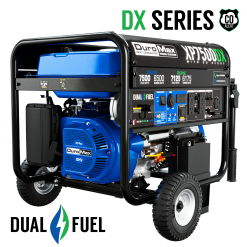 DuroMax XP7500DX 7,500 Watt Dual Fuel Gas Propane Portable Generator W/ CO Alert Dual Fuel Generators