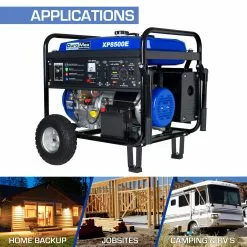 DuroMax XP8500EH 8,500 Watt Portable Dual Fuel Gas Propane Powered Generator