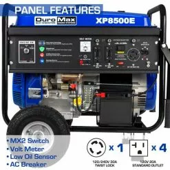 DuroMax XP8500E 8,500 Watt Portable Gas Powered Generator Gasoline Generators