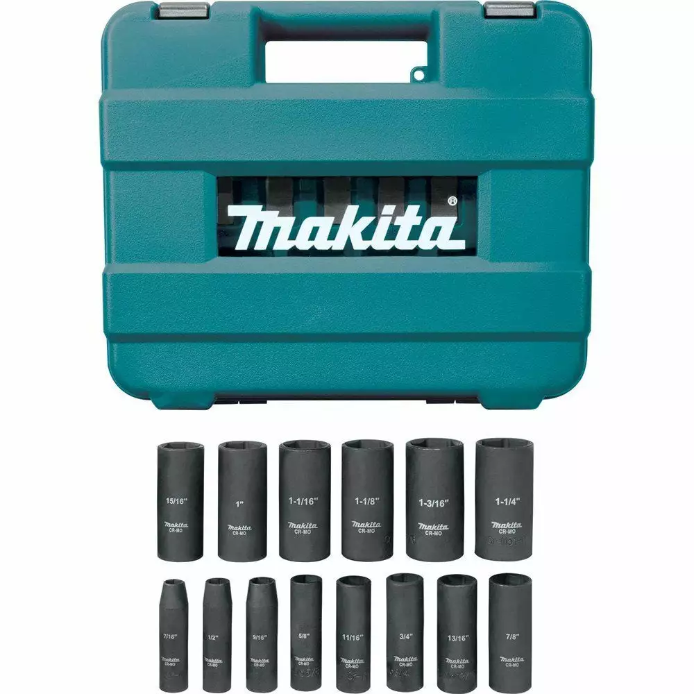 Tools & Equipment Makita A-96372 1/2-Inch Drive 6-Point 14-Pc. Deep Well Impact Socket Set 4 Tools & Equipment Makita A-96372 1/2-Inch Drive 6-Point 14-Pc. Deep Well Impact Socket Set