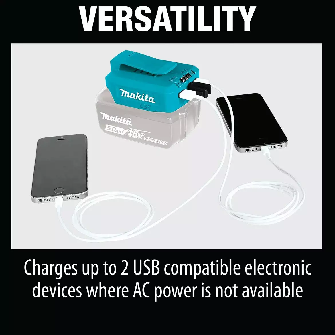 Makita ADP05 18-Volt Lithium-Ion Cordless USB Power Source - Bare Tool Tools & Equipment 8 Makita ADP05 18-Volt Lithium-Ion Cordless USB Power Source - Bare Tool Tools & Equipment