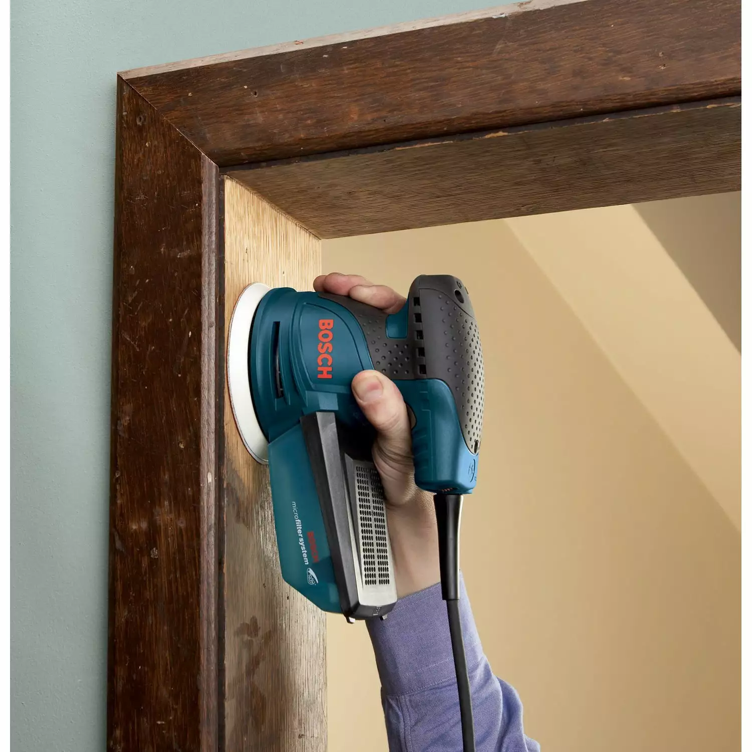 Bosch ROS20VSC 120-Volt 5-Inch 2.5 Amp 12,000 Opm Palm Random Orbit Sander 4 Bosch ROS20VSC 120-Volt 5-Inch 2.5 Amp 12,000 Opm Palm Random Orbit Sander