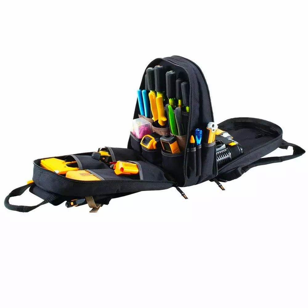 Tools & Equipment Custom Leather Craft 1134 44-Pocket Padded Straps Backpack Tool Work Bag 10 Tools & Equipment Custom Leather Craft 1134 44-Pocket Padded Straps Backpack Tool Work Bag