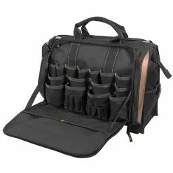 Custom Leather Craft 1539 Soft Tool Bag 58 Pockets W/ Padded Shoulder Strap