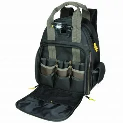 Custom Leather Craft Custom Leathercraft L255 53-Pocket Tech Gear Built In LED Lighted Back Pack