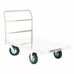 Shop Fox D3240 48-Inch X 30-Inch 2000-Lbs Pneumatic Wheel Platform Truck