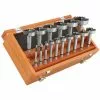 Shop Fox D3573 1/4 - 2-1/8-Inch Durable Forstner Bit Set W/ Hex Shank - 16pc Power Tools