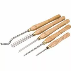 Tools & Equipment Shop Fox D3788 5 Pc. Hss Lathe Chisel Set Ash Handles With Brass Ferrules