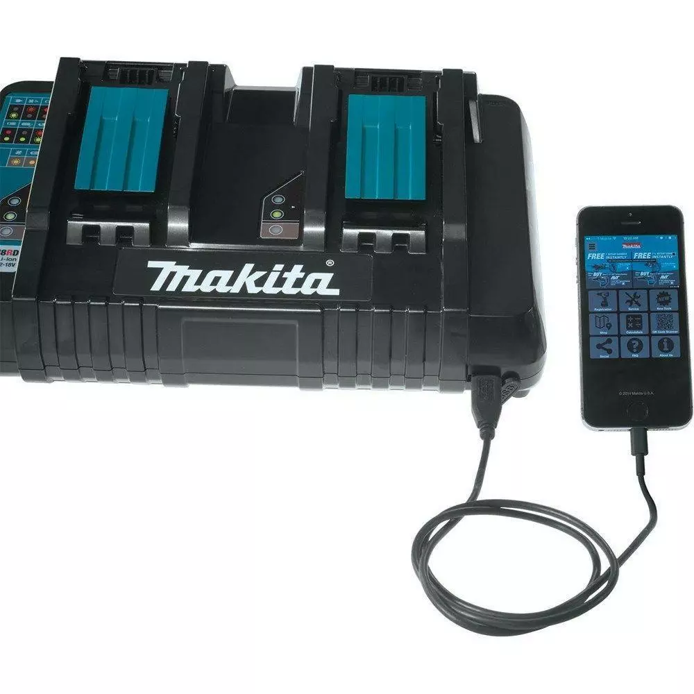 Tools & Equipment Makita DC18RD 18V Lithium-Ion Dual Port Rapid Optimum Charger With USB Port 4 Tools & Equipment Makita DC18RD 18V Lithium-Ion Dual Port Rapid Optimum Charger With USB Port