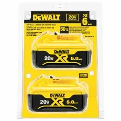 DeWALT DCB206-2 20V 6 Ah MAX XR Premium Lithium Ion Battery Pack - 2Pk