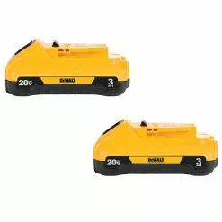Tools & Equipment DeWALT DCB230-2 20V MAX 3Ah Compact Lithium Ion Battery Back - 2 Pk
