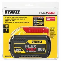 DeWALT DCB609 20/60V 9.0Ah MAX FLEXVOLT Lithium-Ion Battery 17 DeWALT DCB609 20/60V 9.0Ah MAX FLEXVOLT Lithium-Ion Battery